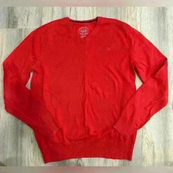 American Eagle Men’s Athletic Fit Sweater Coral Size M - Picture 1 of 7